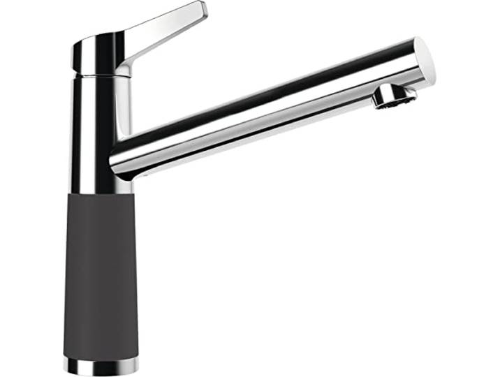 SCHOCK Küchenarmatur SC-510 Dusk – graue hochdruck Armatur CRISTADUR mit Festauslauf und Standard Norm-Anschlüssen