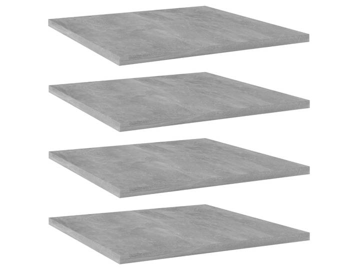 vidaXL Bücherregal-Bretter 4 Stk. Betongrau 40x40x1,5 cm Holzwerkstoff