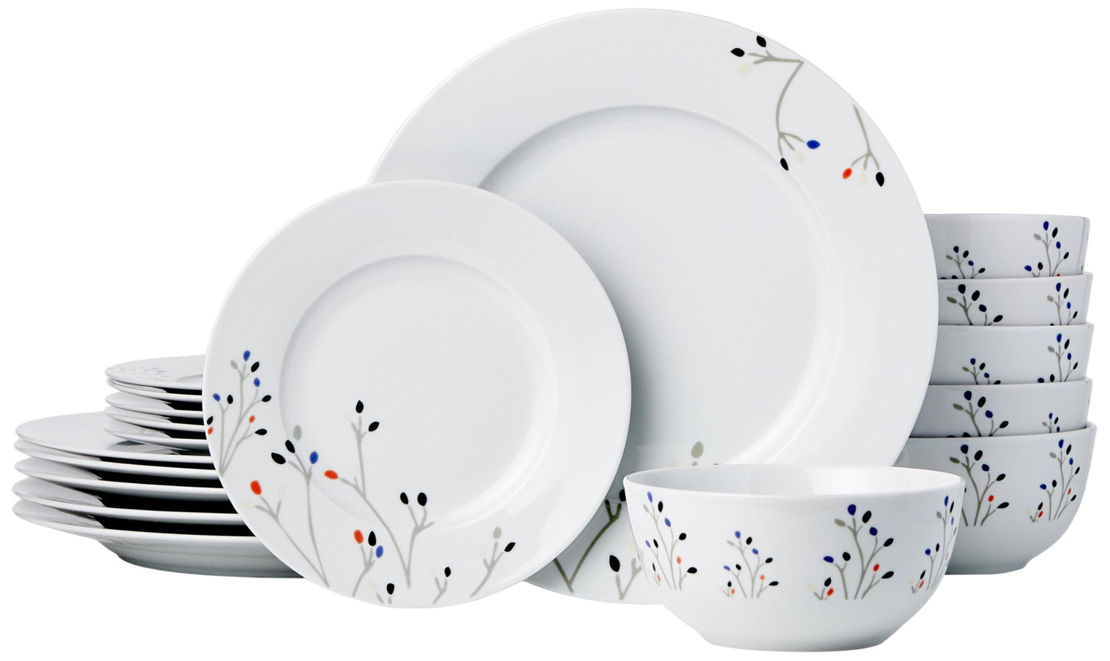 Amazon Basics Servies voor 6 personen, 18 delen