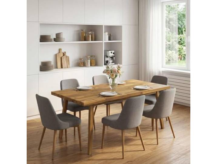 hliofuir Tischplatte Massivholz Akazie 130 x 60 x 3,2 cm Weiß Gefertigt aus massiver Akazie mit natürlicher Baumkante für Esszimmer und Arbeitszimmer, robust und vielseitig nutzbar.