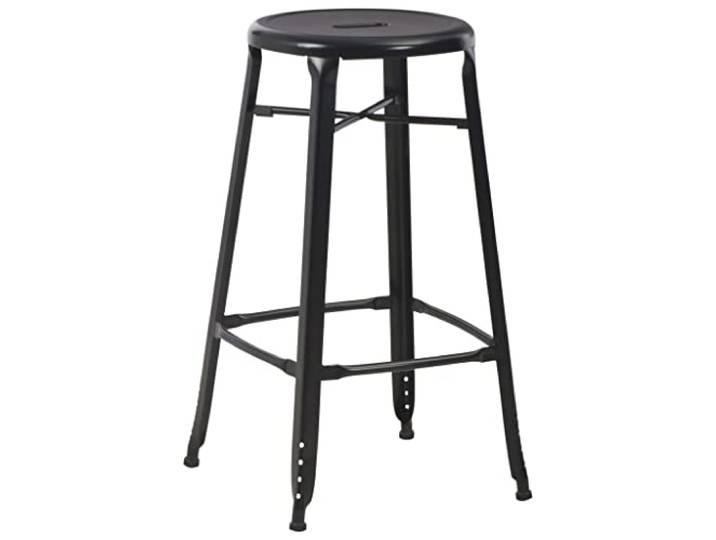 Barhocker, Design Stuhl, Schwarz, Stahl, 1202089, 2 Stück
