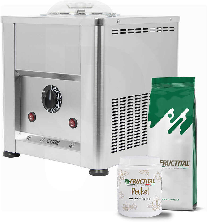 Cube Macchina per gelato  750 + Fiordilatte + Nocciola