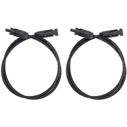 VOLTIMA Solarverlängerungskabel-Set 6mm2 (2x MC4 auf beiden Seiten) schwarz