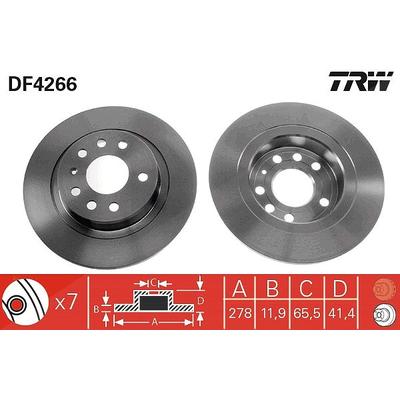Trw Bremsscheibe [Hersteller-Nr. DF4266] für Saab, Fiat, Vauxhall, Opel, Cadillac