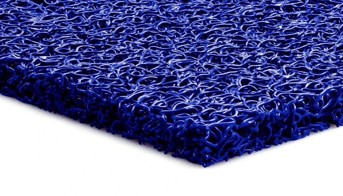GJ Floors Schoonloopmat Spaghetti Elite Blauw - Breedte: 1,20 meter, Dikte: 15 mm