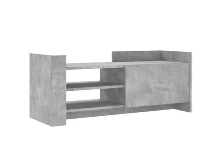 LMTYOENFG TV-Schrank Betongrau 100x35x40 cm Holzwerkstoff Lowboard Kompakte TV-Anrichte in Betongrau für Wohnzimmer und Schlafzimmer mit flexibler Türmontage und viel Stauraum.
