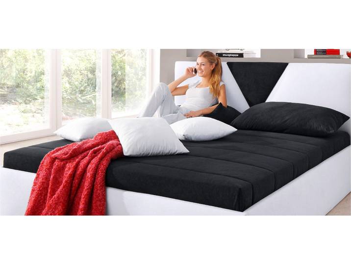 Tagesdecke, schwarz, B:190cm L:220cm, Polyester, WESTFALIA SCHLAFKOMFORT, Tagesdecken, Tagesdecke