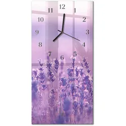 WANDUHR aus Glas 30x60 cm - Lavendel