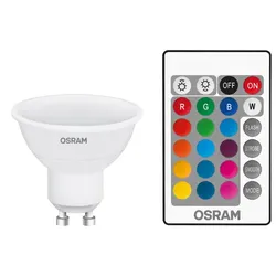 Osram Hochvolt-Spot "LED Superstar PAR16" GU10 2,9W RGBW 827 25W-Ersatz inkl. IR Fernbedienung