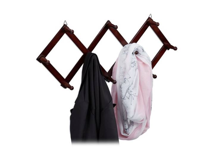 Relaxdays Garde-robe murale en lot de 5 marron