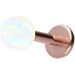 Titan Labret mit Innengewinde SYNTHETISCHER OPAL