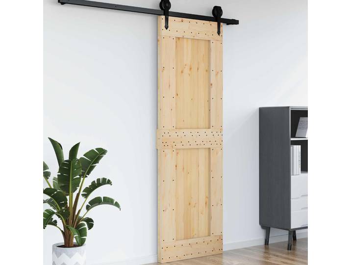 vidaXL Schlichte Tür NARVIK 70x210cm Massivkiefer (Unbehandelt) Natur