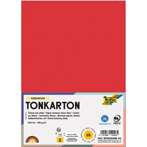 Folia Tonpapier 6118/21/19, A2, hibiscus, 180g/m², 10 Blatt