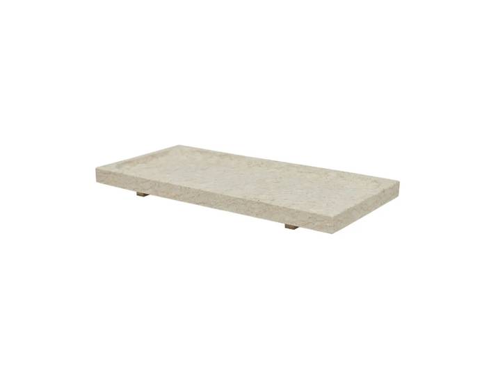 OYOY Plateau en marbre Savi 14x30 cm Beige