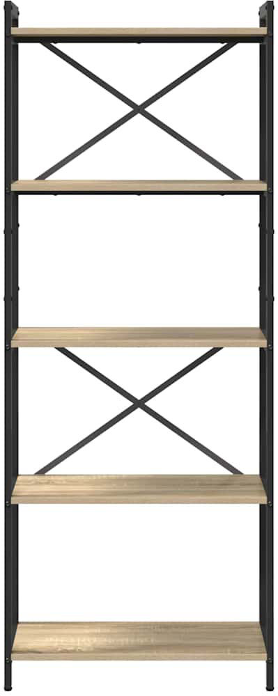 Borough Wharf Steel Bookcase Beige (4 Shelves) 153cm H x 60cm W x 30cm D