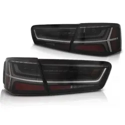 LED Lightbar Rückleuchten passend für Audi A6 4G  Limo 11-14 Schwarz dynamischer Blinker