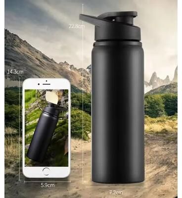Multisell Products Hub Sport Travel Mug, Stainless Steel Metal Water Bottle, Portable Drinking Bottle For Outdoor Bicycle Riding blue red