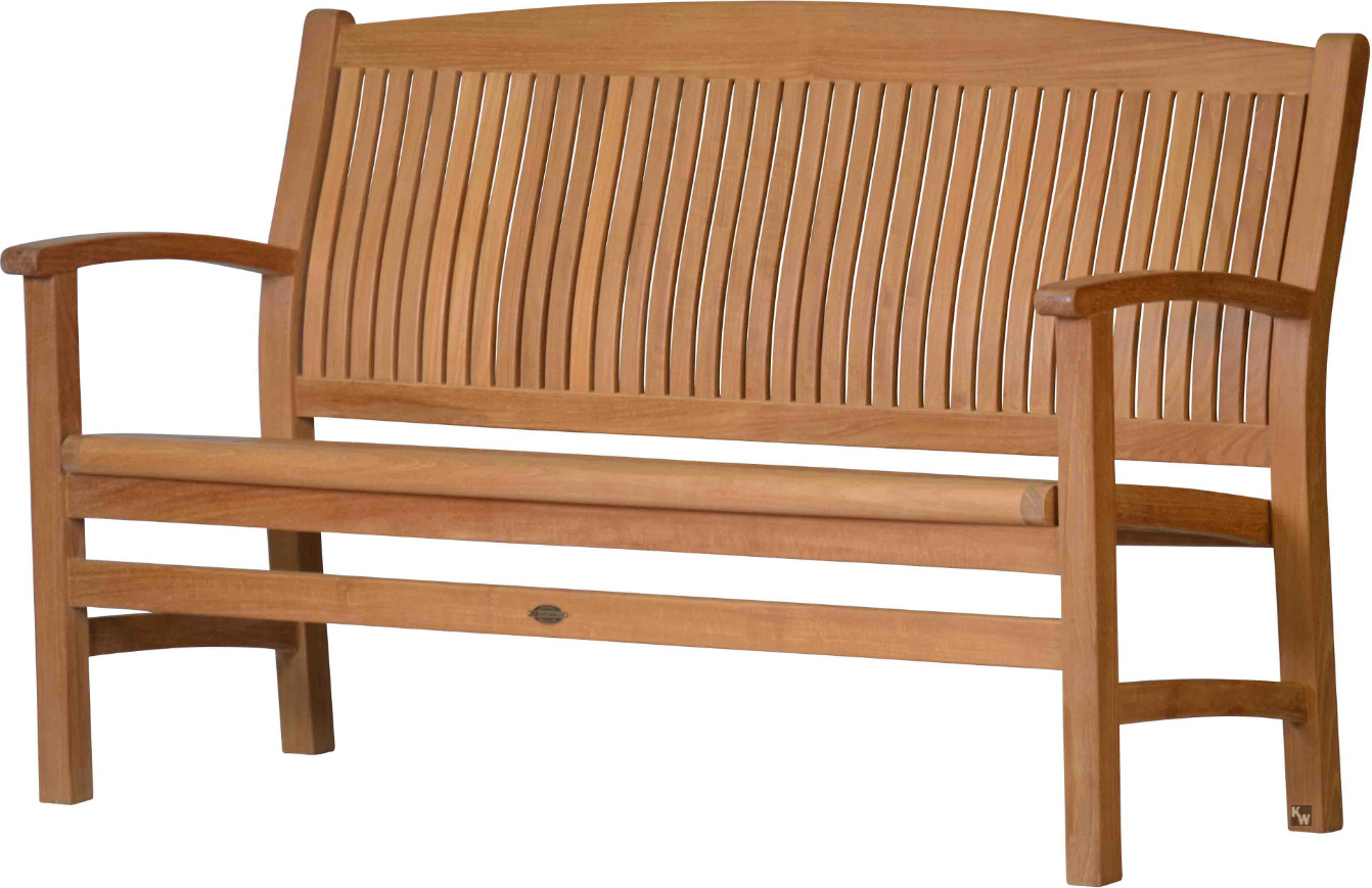 Gartenbank Premium Teakholzbank 200 cm, wetterfeste Teak Gartensitzbank nachhaltige und unbehandelte Teakbank