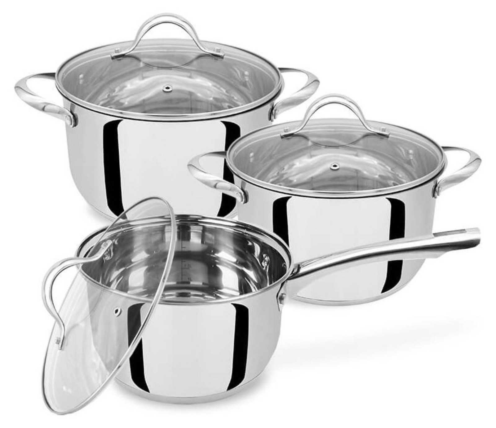 Maestro 6-delige kookset MR35196M met inhoud van 1,8L, 2,5L en 3,4L
