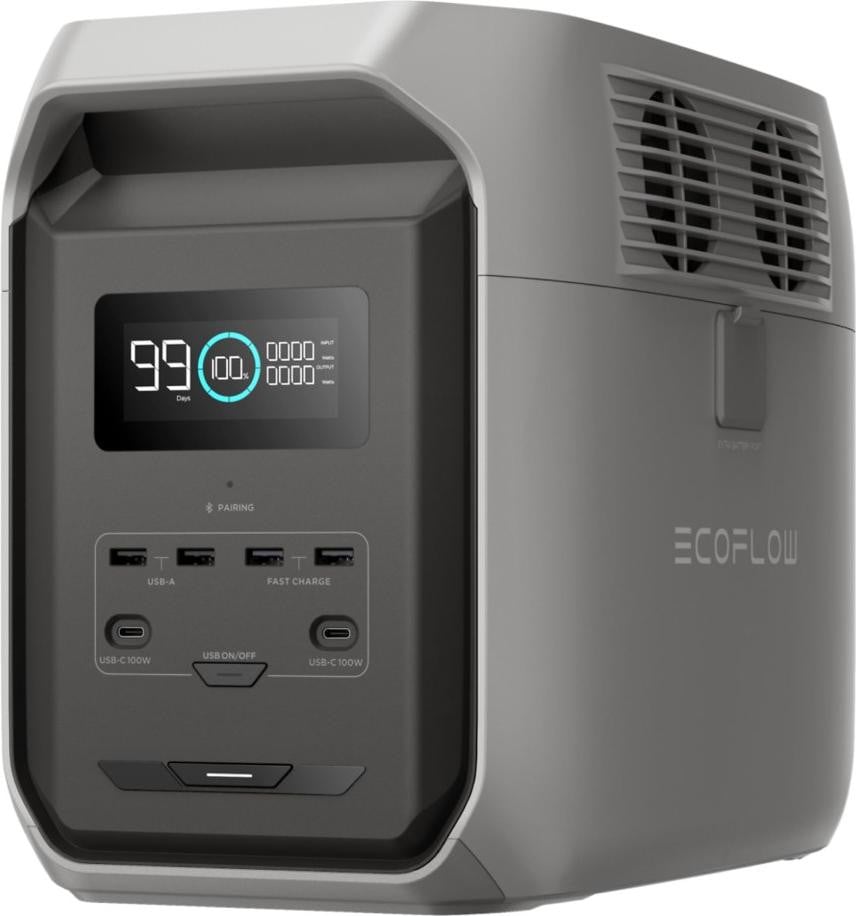 EcoFlow DELTA 3 1500 draagbare energieopslag met LiFePo4 batterij, 1536 Wh, 1800 W (3600 W piek)