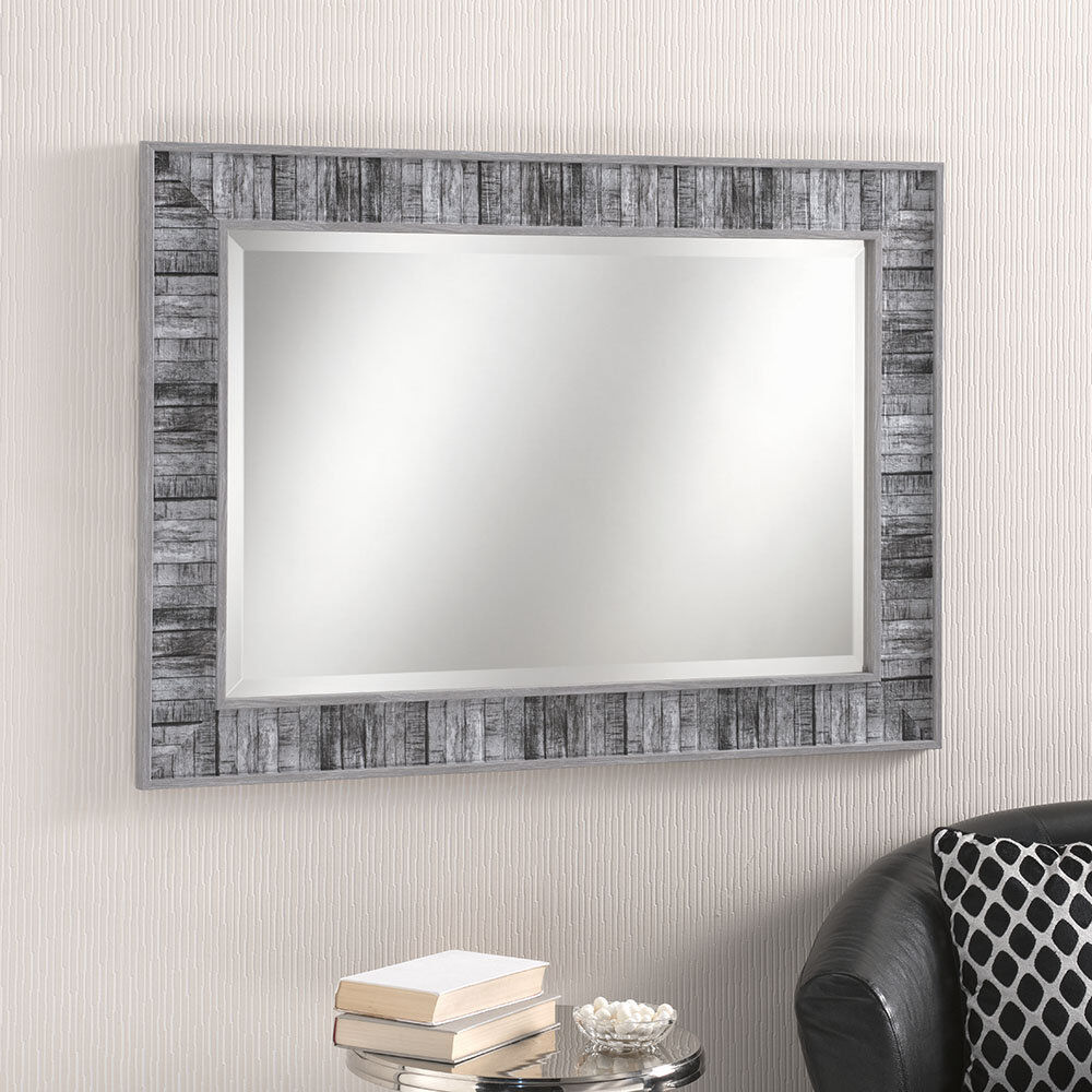 World Menagerie Conkle Plastic Wall Mirror Grey 120.8cm H x 95.4cm W