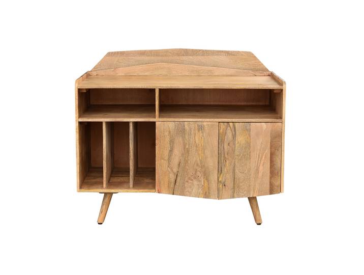 Buffet meuble de rangement vinyles en bois manguier massif L105 cm MATAHARI