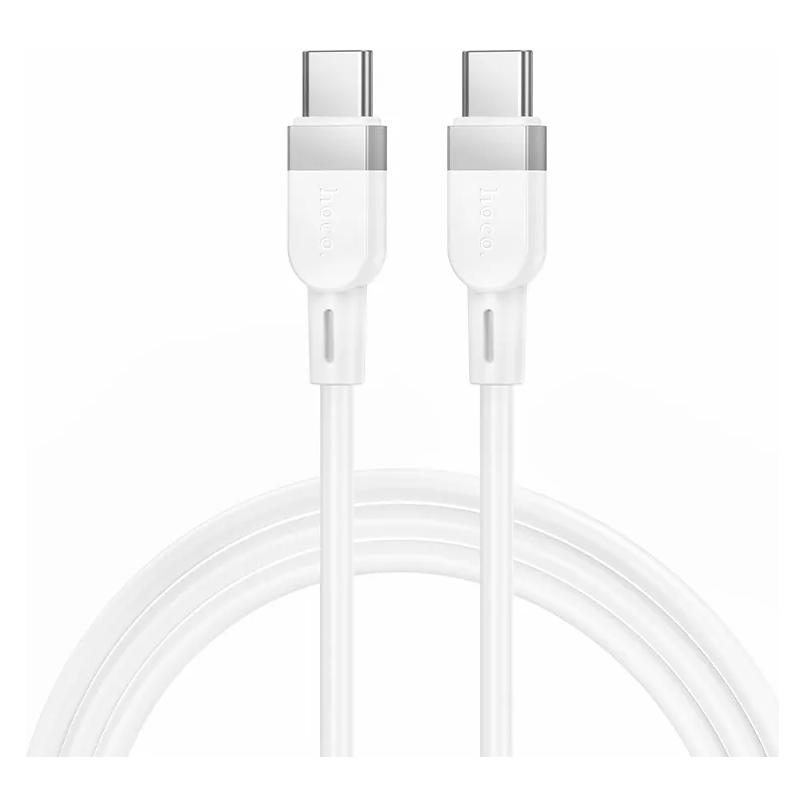 Hoco Cable X109 Energy 60W silicone charging data cable C to C(L=1M) White (1 m, 60 W) (HOCO)