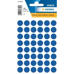 HERMA Markierungspunkte Ø 13 mm, dunkelblau, 240 Etiketten, permanent haftend, für Handbeschriftung