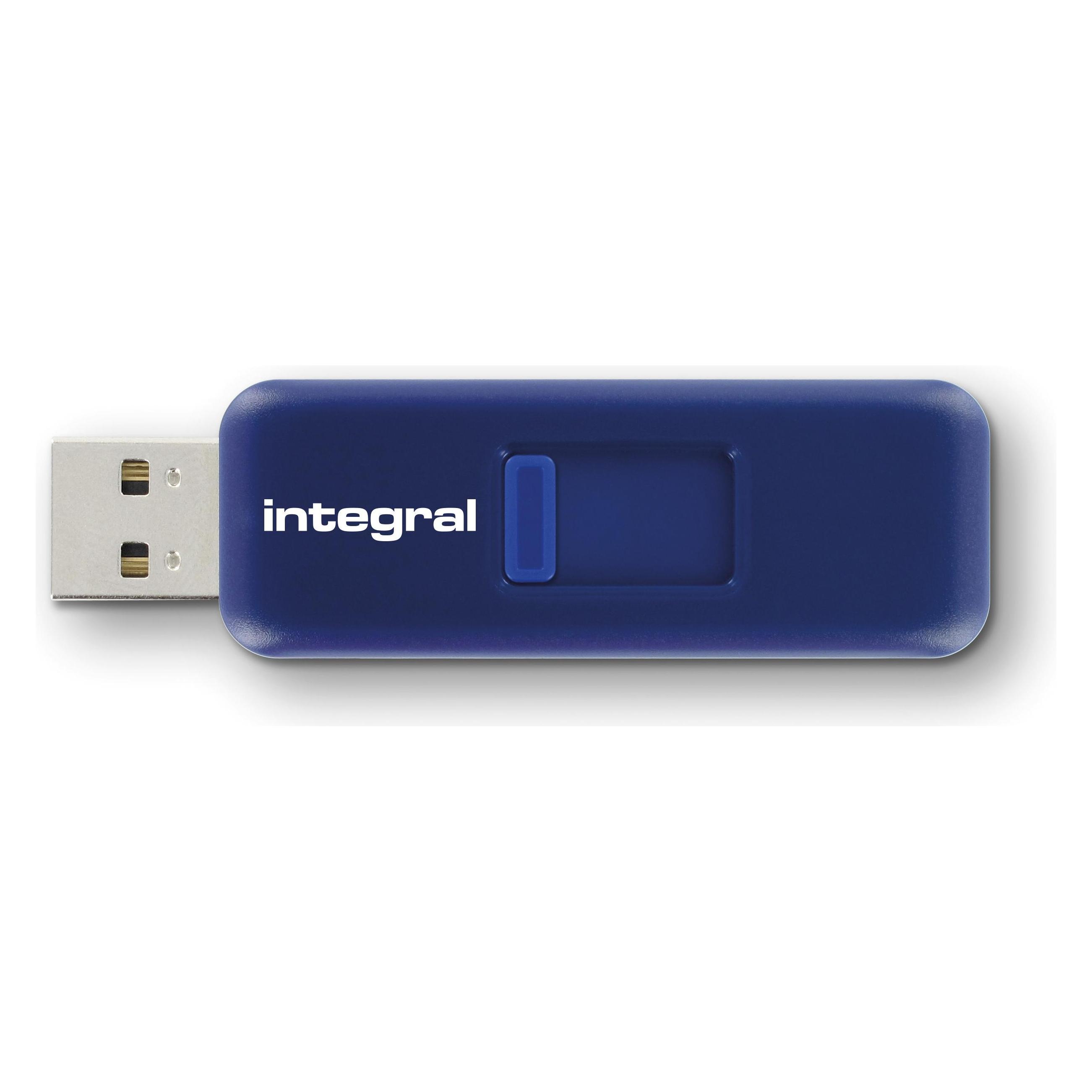 Integral Flash drive SLIDE INFD32GBSLDBL Blue (32 GB, USB-A) (INFD32GBSLDBL)