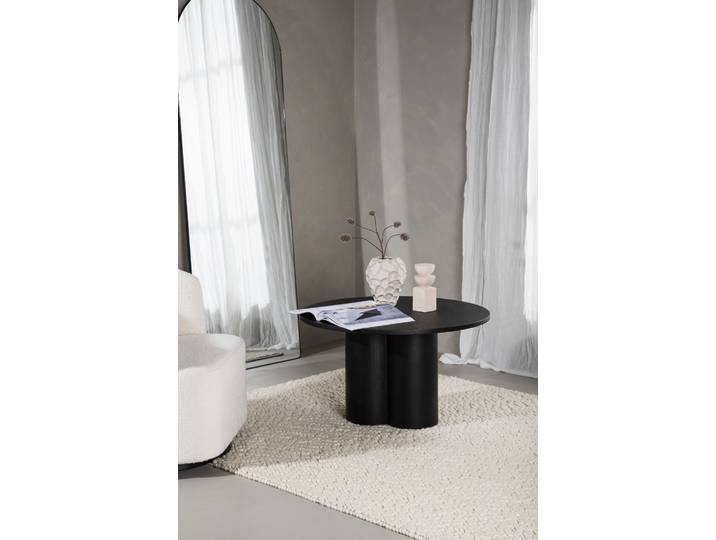 Venture Home Olivia, runder Couchtisch, modern & elegant, Ø 80 cm Sofatisch, MDF, rund, sanft geformt, anspruchsvoll, klar