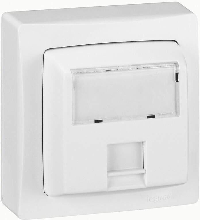 Prise RJ45 ASL FTP saillie blanc catégorie 6 LEGRAND 086047 Blanc