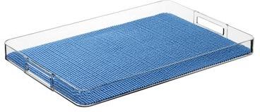 Kraftware Fishnet Rectangular Lucite Serving Tray