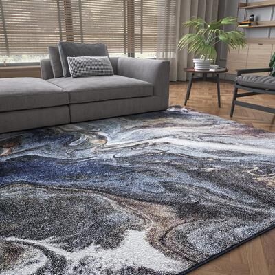 Alise Rugs Rayna Industrial Abstract Indoor Area Rug