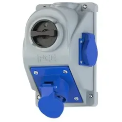 PCE 96061351 CEE-Wandsteckdose COMBO-POL 16A 3p 6h IP44