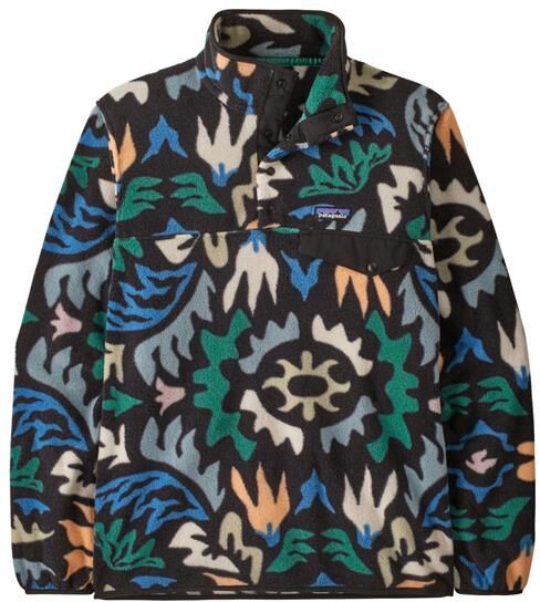 Patagonia Mens LW Synch Snap T P/O, Kaleido Black XXL