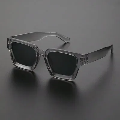Fashion Square Frame Sunglasses For Unisex Street Photography And Beach Trips Driving Accessories grey