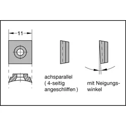 JSO VHW-Wendemesser 20x11x4mm, HOHLSCHLIFF - 72084-6-20011-0