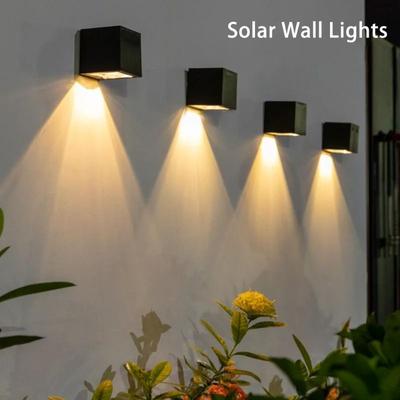 Uplift Essentials Outdoor Square Solar Wall & Fence Decoration Lamp Outdoor Square Solar Wall & Fence Decoration Lamp