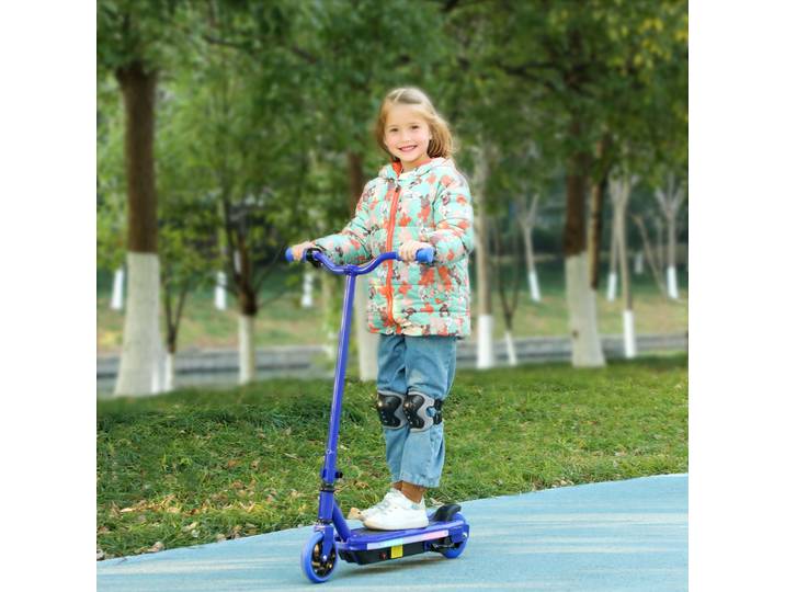 AIYAPLAY Trottinette Électrique Enfants LED Bleu 10 km/h