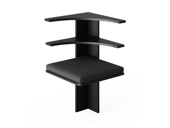 Banc d'angle Roman 43.5x43.5cm Noir Vicco 40234