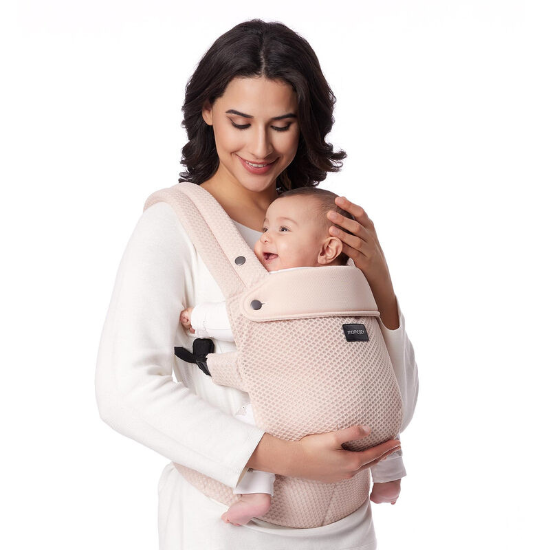 Momcozy ergonomische ademende babydrager van netstof, roze, voor 3,2-20 kg