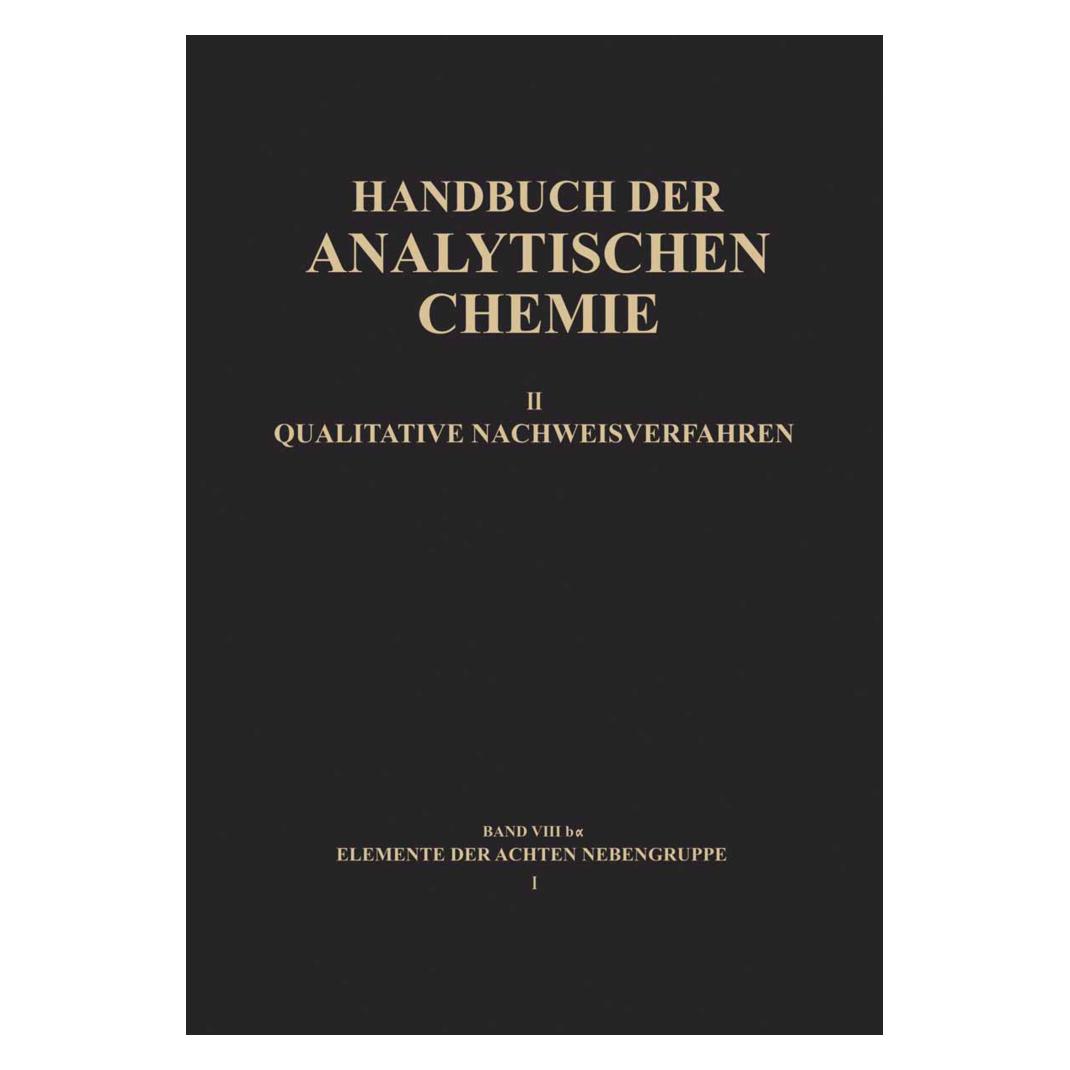 Springer Elemente der Achten Nebengruppe I (Deutsch, Softcover) (55561631)