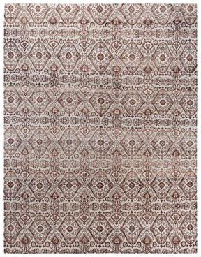 Overton "Ikat One-of-a-Kind Hand-Knotted Area Rug, Gray - 8' 0"" x 10' 0"""