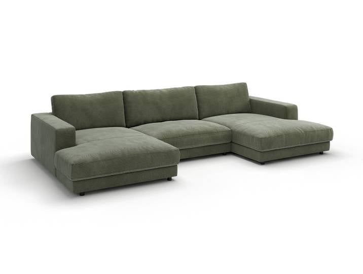 Candy High End 2.0 Wohnlandschaft Cord/Tonnentaschenfederkern