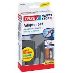 tesa Klemmscharnier für Fliegengitter Insect Stop Alu Comfort Adapter Set anthrazit