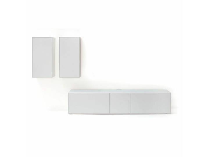 Raum.Freunde Henri Wohnkombination Wohnzimmer, Wohnwand, Stauraum. grifflos, push-to-open Funktion, modern, filigran, geradlinig schlankes Design Push-to-open