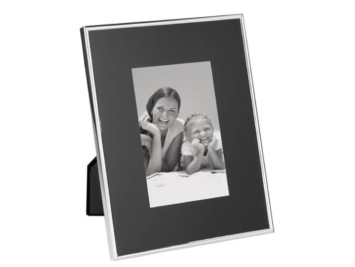 Fink Bilderrahmen 10x15 cm Fotorahmen mit versilbertem Rand & breiter Glasleiste