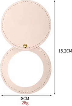 Inspire Curations 360 Degree Rotating Leather Pocket Makeup Mirror style 6