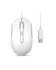 Perixx Maus optisch Silent USB-A weiß Optisch 4 Tasten (PERIMICE-222UW)