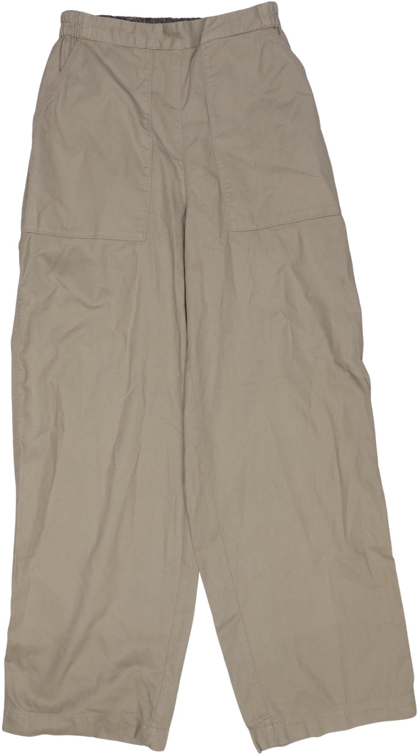 Gudrun Sjödén Damen Stoffhose, Beige, Gr. XS, Baumwolle - Second Hand